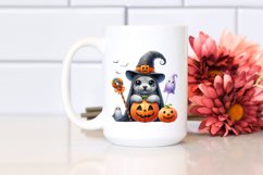Funny Seal in Halloween Suit White Background Clipart Product Image 2