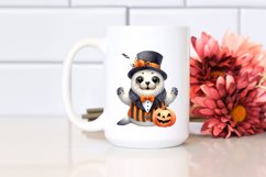 Funny Halloween Seal Watercolor Clipart Product Image 2