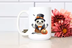 Funny Halloween Seal Watercolor Clipart Product Image 2