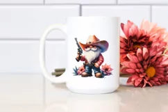 Vibrant Winter Cowboy Gnome, PNG Product Image 2