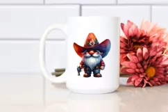 Vibrant Winter Cowboy Gnome, PNG Product Image 2