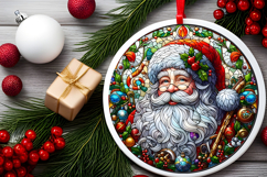 Round Christmass Ornament PNG Product Image 2