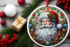 Round Christmas Ornament Sublimation|Clipart Product Image 2