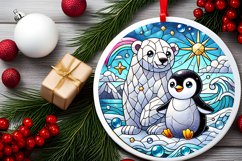 Round Christmas Ornament Sublimation|Clipart Product Image 2