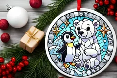 Round Christmas Ornament Sublimation|Clipart Product Image 2