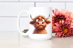 Expressive Funny Highland Cow, PNG Product Image 2