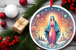 Round Christmass Ornament PNG Product Image 2