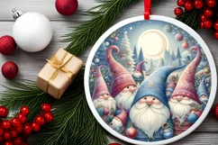 Round Christmas Ornament Sublimation|Clipart Product Image 2
