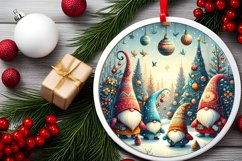 Round Christmas Ornament Sublimation|Clipart Product Image 2