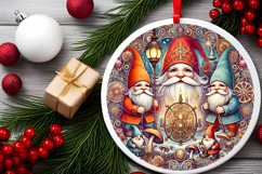 Round Christmass Ornament PNG Product Image 2