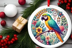 Round Christmas Ornament Sublimation|Clipart Product Image 1