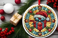 Round Christmas Ornament Sublimation|Clipart Product Image 1