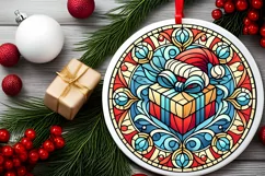Round Christmas Ornament Sublimation|Clipart Product Image 1