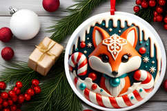 Round Christmass Ornament PNG Product Image 2