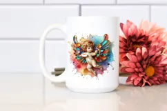 Cupid Angel Of Love Gesture Watercolor Florals Clipart Product Image 2