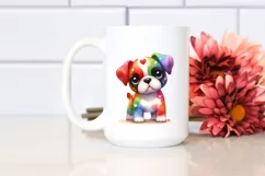Watercolor Cute Colorful Boxer | Clipart Product Image 2