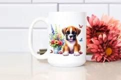 Watercolor Cute Colorful Boxer | Clipart Product Image 2