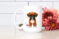 Watercolor Cute Colorful Boxer | Clipart Product Image 2
