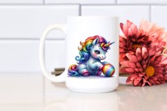 Colorful Baby Unicorn Hide and Seek PNG Product Image 2