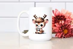 a Cute Watercolor Deer PNG Product Image 2