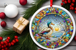 Round Christmass Ornament PNG Product Image 2