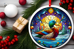 Round Christmass Ornament PNG Product Image 2