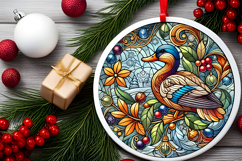 Round Christmass Ornament PNG Product Image 2