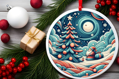 Round Christmass Ornament PNG Product Image 2
