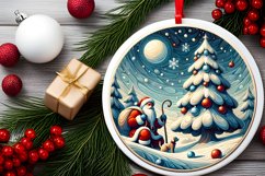 Round Christmas Ornament Sublimation|Clipart Product Image 2