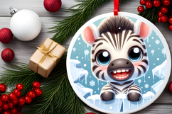 Round Christmass Ornament PNG Product Image 2