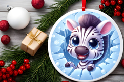 Round Christmass Ornament PNG Product Image 2