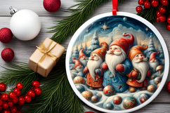 Round Christmass Ornament PNG Product Image 2