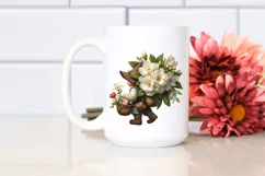 Digital Painting Gnome Gardenia Clipart Product Image 2