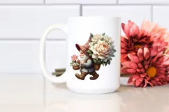 Digital Painting Gnome Gardenia Clipart Product Image 2