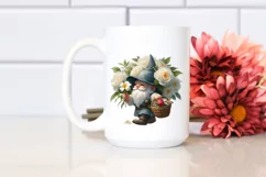 Digital Painting Gnome Gardenia Clipart Product Image 2