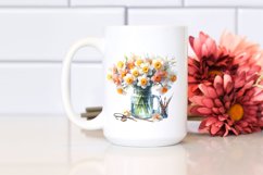 Colorful Jar with Large Narcissus | Clipart Product Image 2