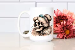 Watercolor Skull Cinderella PNG Product Image 2
