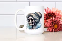 Watercolor Skull Cinderella PNG Product Image 2