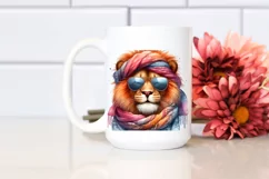 Vibrant Lion Watercolor | Sublimation Clipart Product Image 2