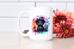 Vibrant Black Cat | Print Clipart Product Image 2