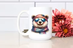 Vibrant Bear Watercolor | Sublimation Clipart Product Image 2