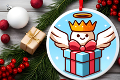 Round Christmass Ornament PNG Product Image 2