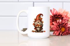 Detailed Watercolor Autumn Gnome PNG Product Image 2