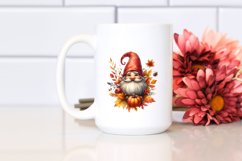 Detailed Watercolor Autumn Gnome PNG Product Image 2