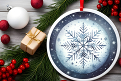 Round Christmass Ornament PNG Product Image 2