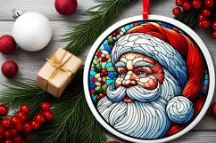 Round Christmas Ornament Sublimation|Clipart Product Image 2