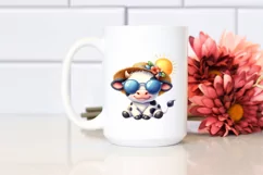 Colorful Baby Cow With Sunglasses | Clipart Product Image 2