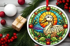 Round Christmas Ornament Sublimation|Clipart Product Image 2