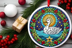Round Christmas Ornament Sublimation|Clipart Product Image 2