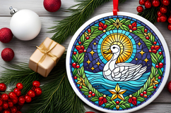 Round Christmass Ornament PNG Product Image 2